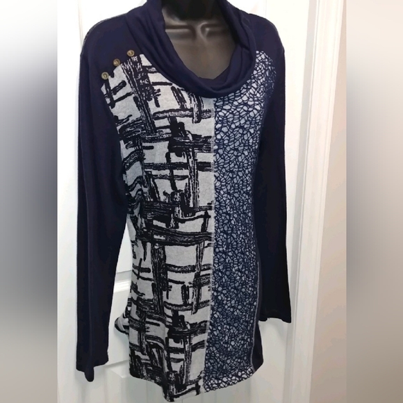 Domani cowl neck tunic sweater - Picture 2 of 7